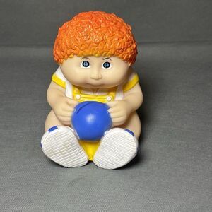 Vintage 1983 Cabbage Patch Piggy Bank Kid Boy Doll Red Hair Blue Eyes-Bank